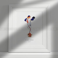Jim Abbott California Angels Baseball 8×10 Print Poster Art Illustrated