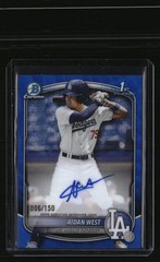 2025 Bowman Draft Aidan West Chrome Prospect Autographs Blue Wave #/150