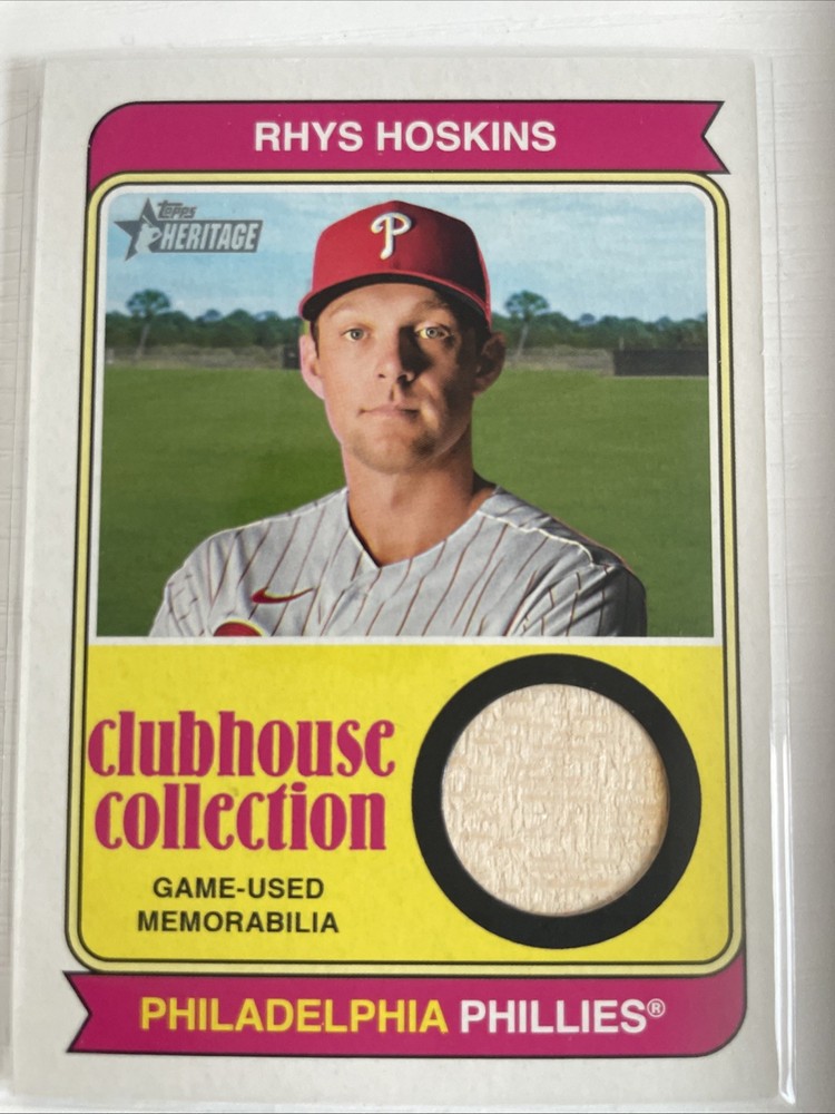 2023 Topps Heritage High Number – Clubhouse Collection Relics Rhys Hoskins
