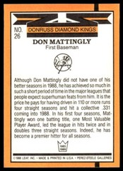 1989 Donruss Diamond Kings Don Mattingly #26