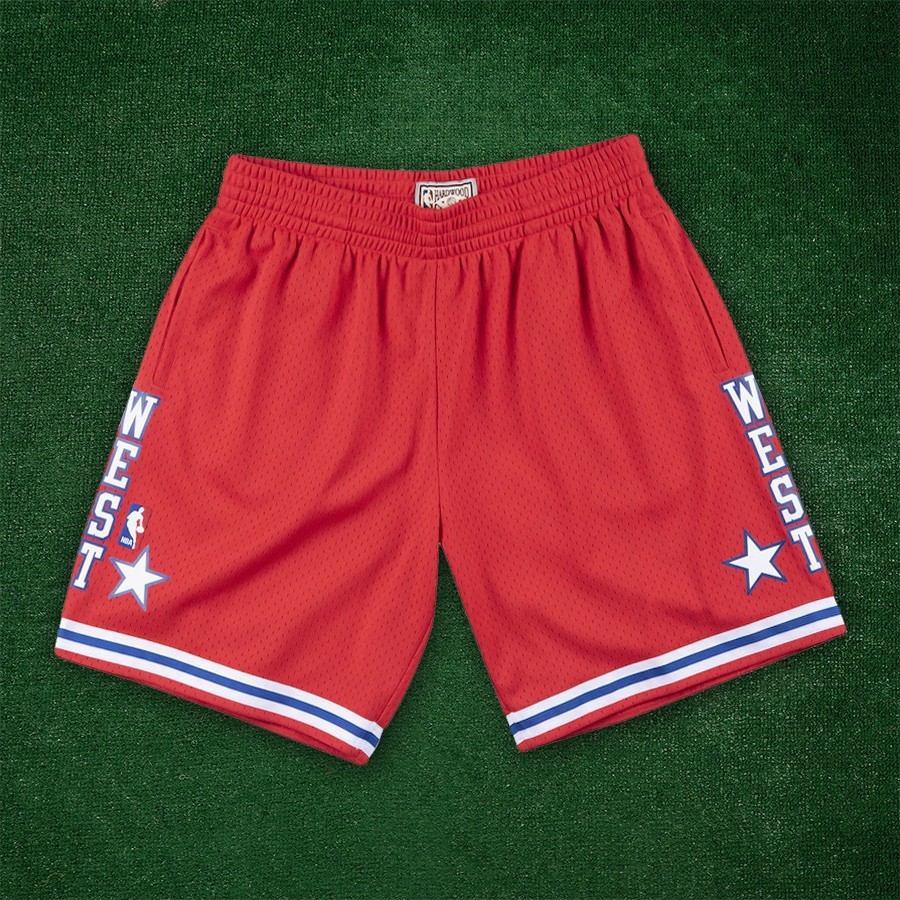 1988 NBA All Star West Conference Men&rsquo;s Red Swingman Shorts