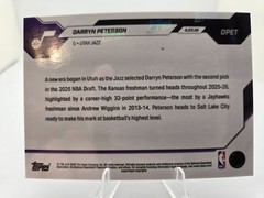 2025-26 Topps Now NBA Draft 2nd Overall #DPET Darryn Peterson RC Rookie