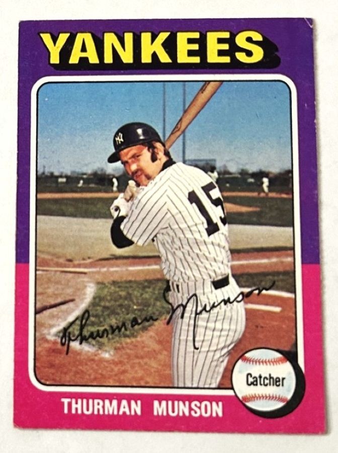 THURMAN MUNSON 1975 TOPPS CARD 20 NEW YORK YANKEES