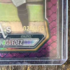 2026 Bowman Chrome Reptilian Pink Breyson Guedez Athletics 1st RC BCP-32 020/199