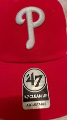 Philadelphia Phillies &rsquo;47 Clean Up Red Adjustable Strap Back Hat BRAND NEW