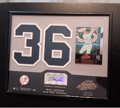 Nick Johnson 2002 Absolute Signing Bonus Framed AUTO JERSEY NUMBER PATCH L/N/200
