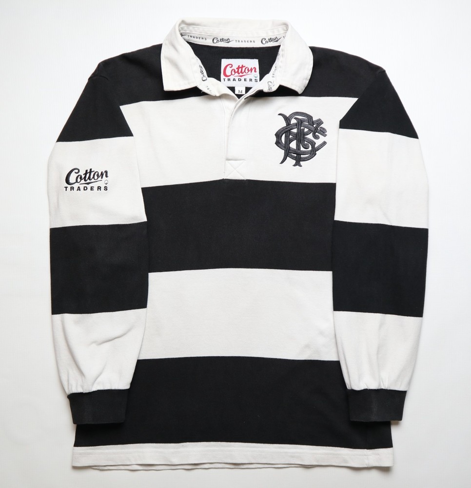BARBARIANS FC 90s RUGBY UNION LONG SLEEVE SHIRT KIT JERSEY COTTON TRADERS SIZE M