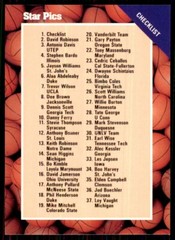 1990-91 Star Pics Checklist Basketball Cards #1