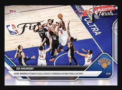 2025/26 NBA FINALS Topps Now 336 OG ANUNOBY WINNING SHOT NEW YORK KNICKS IN HAND