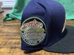 Colorado Rockies 10 Years Light Navy Black Corduroy New Era Fitted 7 5/8 PeachUV