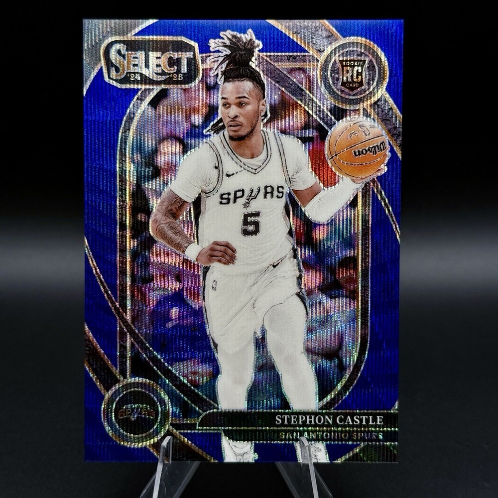 ⁠2024-25 Panini Select Stephon Castle “Courtside” Blue Wave Prizm RC /75 #292⁠