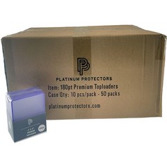 500 – 180pt Top Loaders Full Case Platinum Protectors Premium Thick Toploaders
