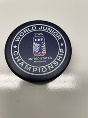 IIHF 2026 World Junior Championship Germany Logo Hockey Puck Minnesota USA