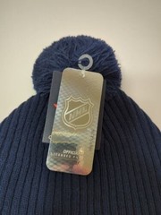 Seattle Kraken Navy Blue Wordmark Logo Fanatics Branded Cuffed Knit Mens Hat NEW