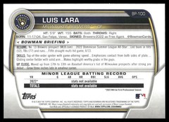2023 Bowman #BP-100 Luis Lara Prospects