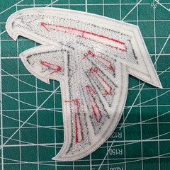 Atlanta Falcons 2&Prime; Iron /Sew On Embroidered Football Logo NFL