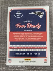 2016 Donruss Optic Tom Brady #62 New England Patriots