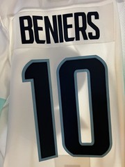 Seattle Kraken Away Jersey First Year Patch Size 50 Matty Beniers. See Pictures
