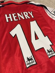 2001/02 Henry Nike Arsenal Home Jersey with EPL patch Size XL