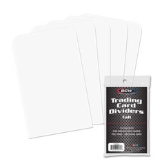 20 packs of 10 (200) BCW Tall Trading Card Dividers