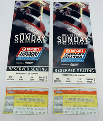 2001 Chicago Target Grand Prix CART Tickets Tribune Racing Program Lot