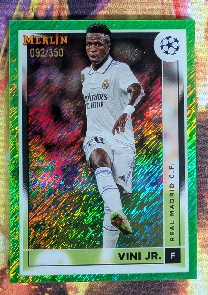 2022-23 Topps Merlin UEFA Club Competitions – Vinicius Junior #118 Neon Green…