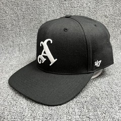 New &rsquo;47 Brand Arsenal FC Black Snapback Hat Cap Stylized A Logo