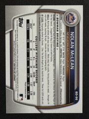 2023 Bowman 1st rookie NOLAN MCLEAN #BD-96 NEW YORK METS MLB Baseball RC QTY