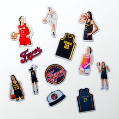 Tariff Free WNBA Caitlin Clark Indiana Fever Basketball vinyl stickers set of 12