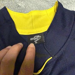Sport Boca Juniors Soccer Jersey XL Navy Yellow Megatone Soccer Team Shirt