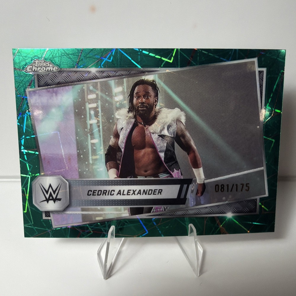 2025 Topps Chrome WWE Cedric Alexander #143 Teal Laser Refractor /175