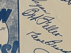 1949 Sportograph- Cleveland Indians- facs. auto sheet- vintage- Satchel Paige ++