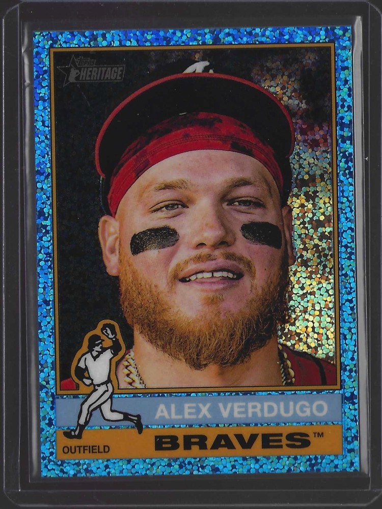 2025 Topps Heritage #510 Alex Verdugo Chrome Light Blue Sparkle Refractor