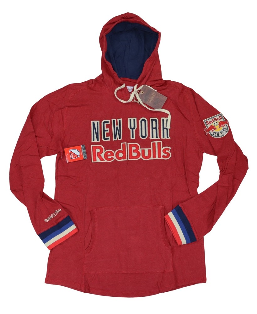 Mitchell & Ness New York Red Bulls MLS Long Sleeve Lightweight Hoody NWT