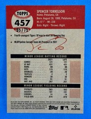 2022 Topps Chrome Platinum Spencer Torkelson RC Rose Gold Toile Refractor /75