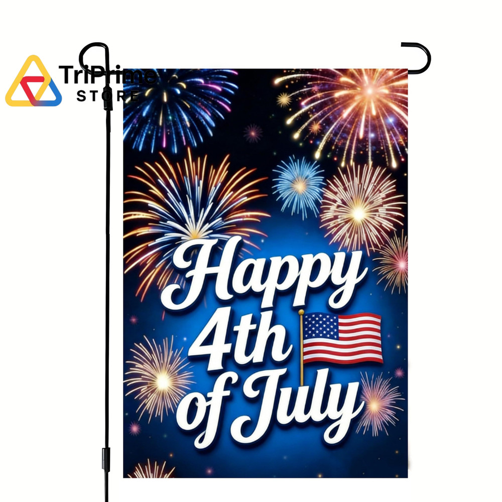 Happy 4th of July Garden Flags for Outside 12×18 Double 12&Prime;x18&Prime;, Inches