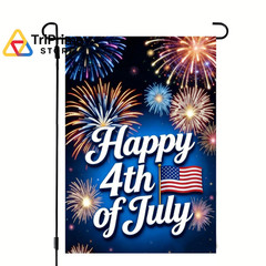 Happy 4th of July Garden Flags for Outside 12×18 Double 12&Prime;x18&Prime;, Inches