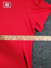 Under Armour DC Defenders Football Polo Shirt Mens Large Red Slim UFL Authentic