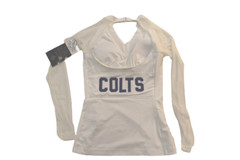 All Sport Couture NFL Womens Indianapolis Colts Wildkat White Shirt NWT L, XL