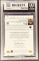 Dan Fouts Chargers 2001 Upper Deck NFL Legends Signed Autograph Card BGS 9 Slab