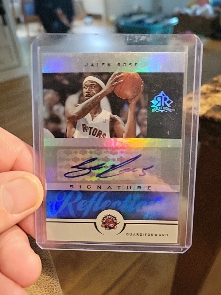 JALEN ROSE 05-06 Upper Deck UD Reflections SIGNATURES BLUE AUTO #40/50 JERSEY #!
