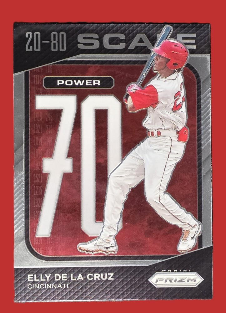 2023 Panini Prizm Elly De La Cruz #SC9 20-80 Scale Silver Prizm *MR