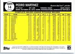 2024 Topps Archives Baseball Pedro Martinez Black Foil Red Sox HOF