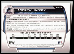 2023 Bowman Draft #BD-18 Andrew Lindsey