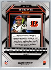 2022 Panini Prizm – Joe Burrow #56 Green Prizm