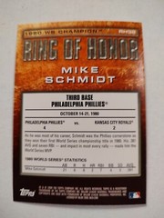 2009 Mike Schmidt Topps Promo Ring of Honor Card # RH32