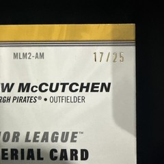 Andrew McCutchen Pittsburgh Pirates Auto 17/25 Game Used Memorabilia #MLM2-AM