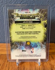 Jalen Rose 2025 Topps Finest Gold Geometric Refractor Electrifying Auto /50