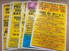lot of 12 Original Indie Wrestling Event Advertisement Posters 1990s NWA WWF UWA