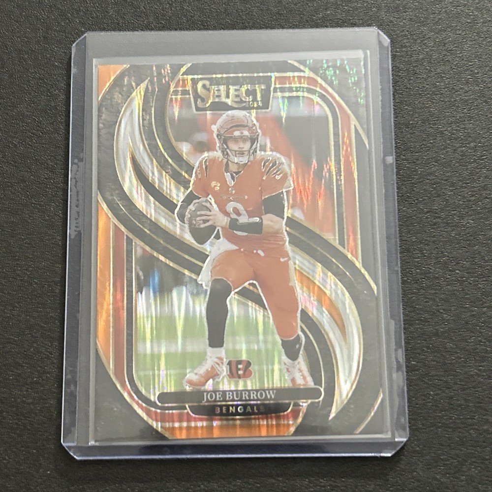 Joe Burrow 2024 Select Black and Orange Prizm Shock #127